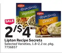 Stop&Shop Lipton Recipe Secrets offer