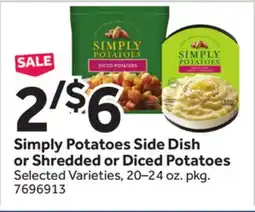 Stop&Shop Simply Potatoes Side Dish or Shredded or Diced Potatoes offer