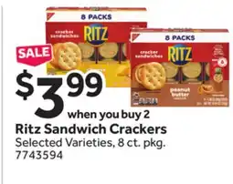 Stop&Shop Ritz Sandwich Crackers offer