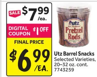 Stop&Shop Utz Barrel Snacks offer