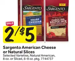 Stop&Shop Sargento American Cheese or Natural Slices offer
