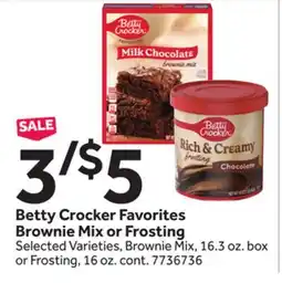 Stop&Shop Betty Crocker Favorites Brownie Mix or Frosting offer