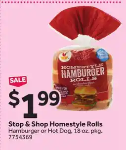 Stop&Shop Stop & Shop Homestyle Rolls Hamburger or Hot Dog offer