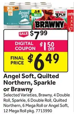 Stop&Shop Angel Soft, Quilted Northern, Sparkle or Brawny offer