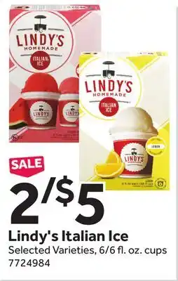 Stop&Shop Lindy's Italian Ice offer
