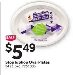 Stop&Shop Stop & Shop Oval Plates offer