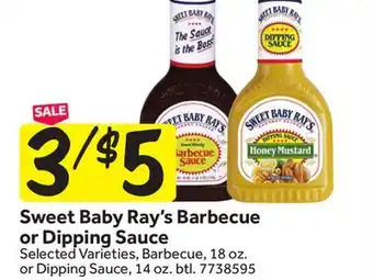 Stop&Shop Sweet Baby Ray's Barbecue or Dipping Sauce offer