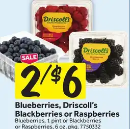 Stop&Shop Blueberries, Driscoll's Blackberries or Raspberries offer