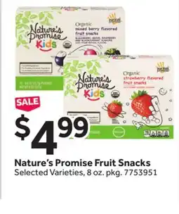 Stop&Shop Nature's Promise Fruit Snacks offer