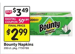 Stop&Shop Bounty Napkins offer