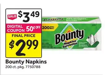 Stop&Shop Bounty Napkins offer