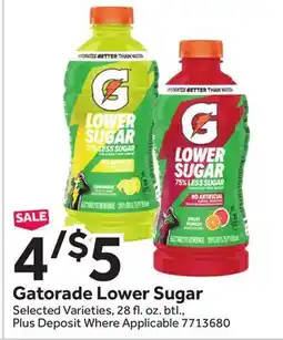 Stop&Shop Gatorade Lower Sugar offer