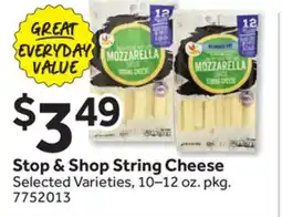 Stop&Shop Stop & Shop String Cheese offer