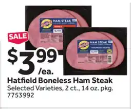 Stop&Shop Hatfield Boneless Ham Steak offer