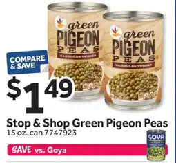 Stop&Shop Stop & Shop Green Pigeon Peas offer