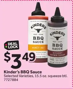 Stop&Shop Kinder's BBQ Sauce offer