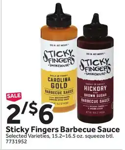 Stop&Shop Sticky Fingers Barbecue Sauce offer