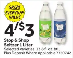 Stop&Shop Stop & Shop Seltzer offer