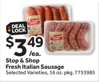 Stop&Shop Stop & Shop Fresh Italian Sausage offer
