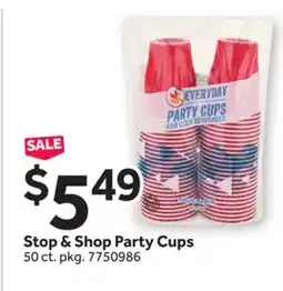 Stop&Shop Stop & Shop Party Cups offer