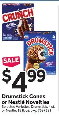 Stop&Shop Drumstick Cones or Nestlé Novelties offer