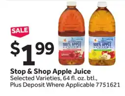 Stop&Shop Stop & Shop Apple Juice offer