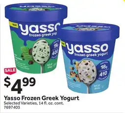 Stop&Shop Yasso Frozen Greek Yogurt offer