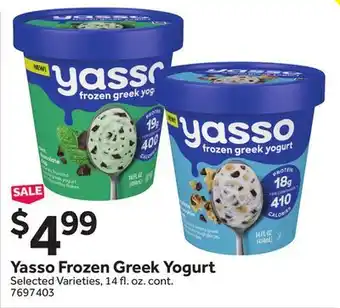 Stop&Shop Yasso Frozen Greek Yogurt offer