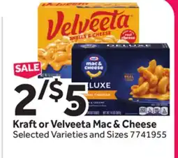 Stop&Shop Kraft or Velveeta Mac & Cheese offer