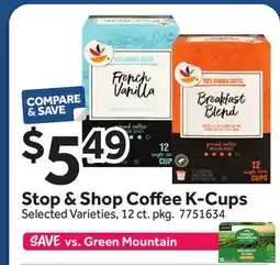 Stop&Shop Stop & Shop Coffee K-Cups offer