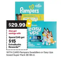 CVS Pampers Swaddlers or Easy Ups boxed Super Pack offer