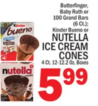 C Town NUTELLA ICE CREAM CONES offer