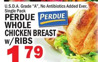 C Town PERDUE WHOLE CHICKEN BREAST w/RIBS offer