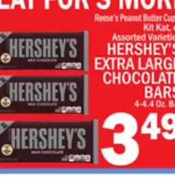 C Town HERSHEY'S EXTRA LARGE CHOCOLATE BARS offer