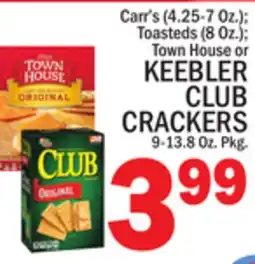 C Town KEEBLER CLUB CRACKERS 9-13.8 Oz. Pkg offer