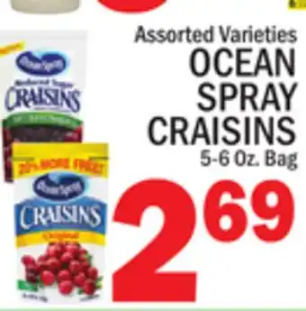 C Town OCEAN SPRAY CRAISINS offer