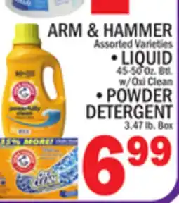 C Town ARM & HAMMER LIQUID POWDER DETERGENT offer