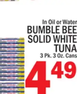 C Town BUMBLE BEE SOLID WHITE TUNA offer