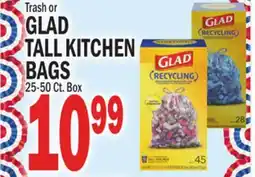 C Town GLAD TALL KITCHEN BAGS offer