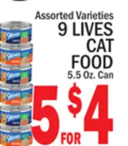 C Town 9 LIVES CAT FOOD offer