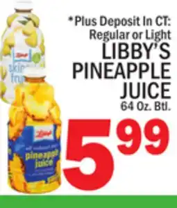 C Town LIBBY'S PINEAPPLE JUICE offer