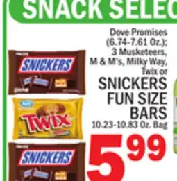 C Town SNICKERS FUN SIZE BARS 10.23-10.83 Oz. Bag offer