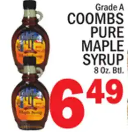 C Town COOMBS PURE MAPLE SYRUP offer