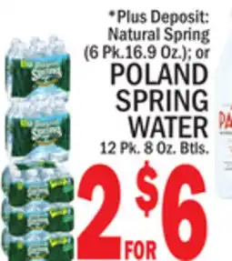 C Town POLAND SPRING WATER 12 Pk. 8 Oz. Btls offer