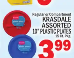 C Town KRASDALE ASSORTED 10 PLASTIC PLATES offer