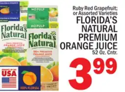 C Town FLORIDA'S NATURAL PREMIUM ORANGE JUICE offer