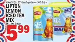 C Town LIPTON LEMON ICED TEA MIX 66.1 Oz. Cnstr., HEBREW NATIONAL BEEF FRANKS 9.43-12 oz. Pkg offer