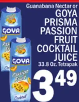 C Town GOYA PRISMA PASSION FRUIT COCKTAIL JUICE offer