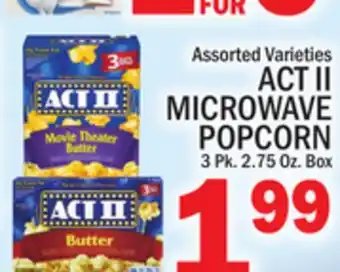 C Town ACT II MICROWAVE POPCORN offer