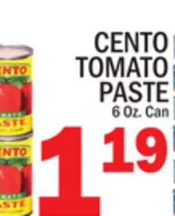 C Town CENTO TOMATO PASTE offer